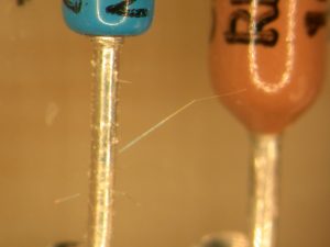 Tin whisker short circuit