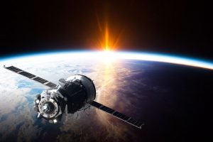 graphite thermal materials in satellite over earth