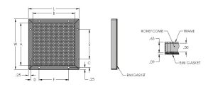 EMI/RFI Vent Panel Shield 9100-0006