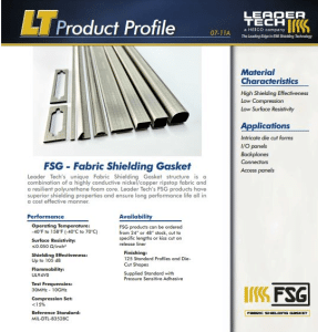 Fabric Over Foam EMI Shielding - Foam Shielding Gasket (FSG) from Leader Tech