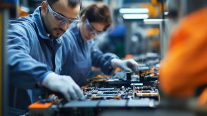 Workers Assembling Circuits