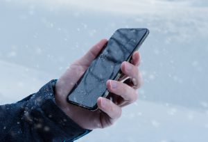 Smartphone in the snow