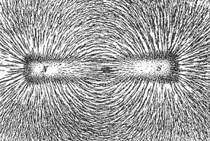 Magnetic field iron filings
