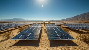 Solar panels in the desert