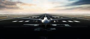 Military Plane on Runway