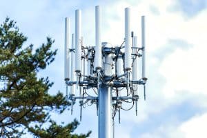 Telecommunication tower providing wireless network coverage