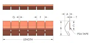 Adhesive Mount Fingerstock Gasket
