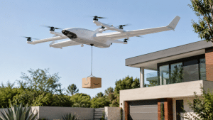 Delivery Drone Carrying Package